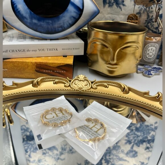 🆕 CRYSTAL HAZE 🧿 BNWT Evil Eye Hoops - Picture 3 of 15